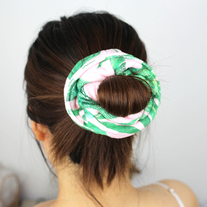 Tropical plant Towel Scrunchies for Drying Hair, Absorbent and Soft Microfiber for Frizz Free, Large